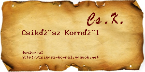 Csikász Kornél névjegykártya